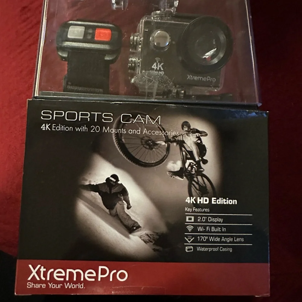 Black Sports Cam 4K Edition